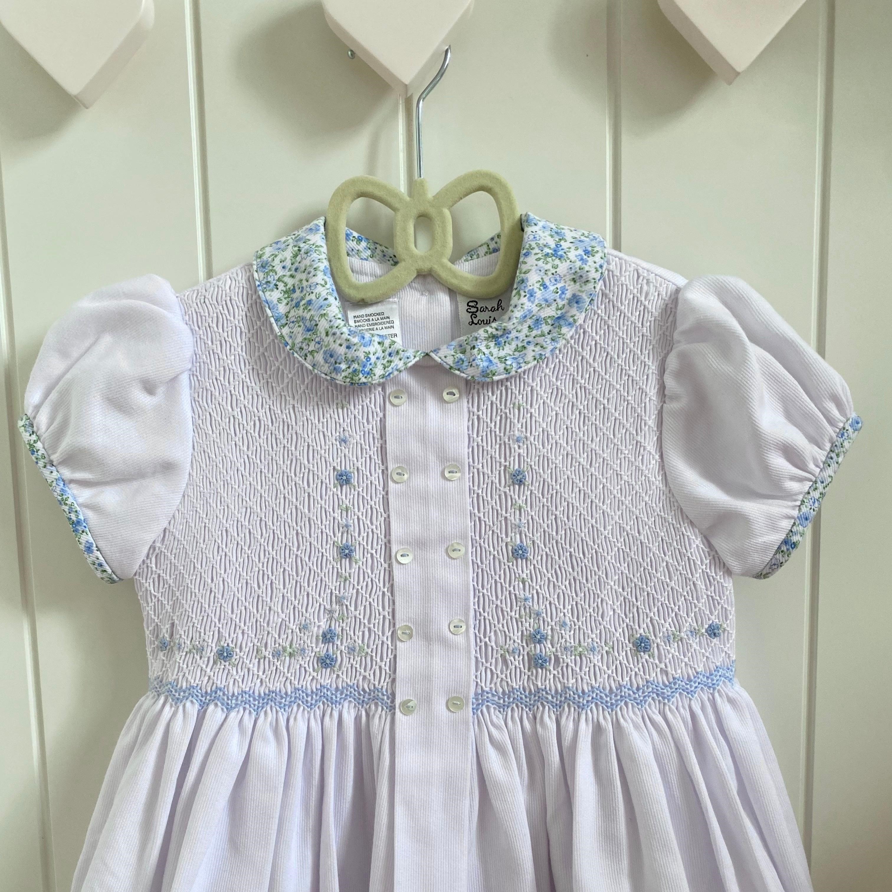 Sarah Louise print smocked dress