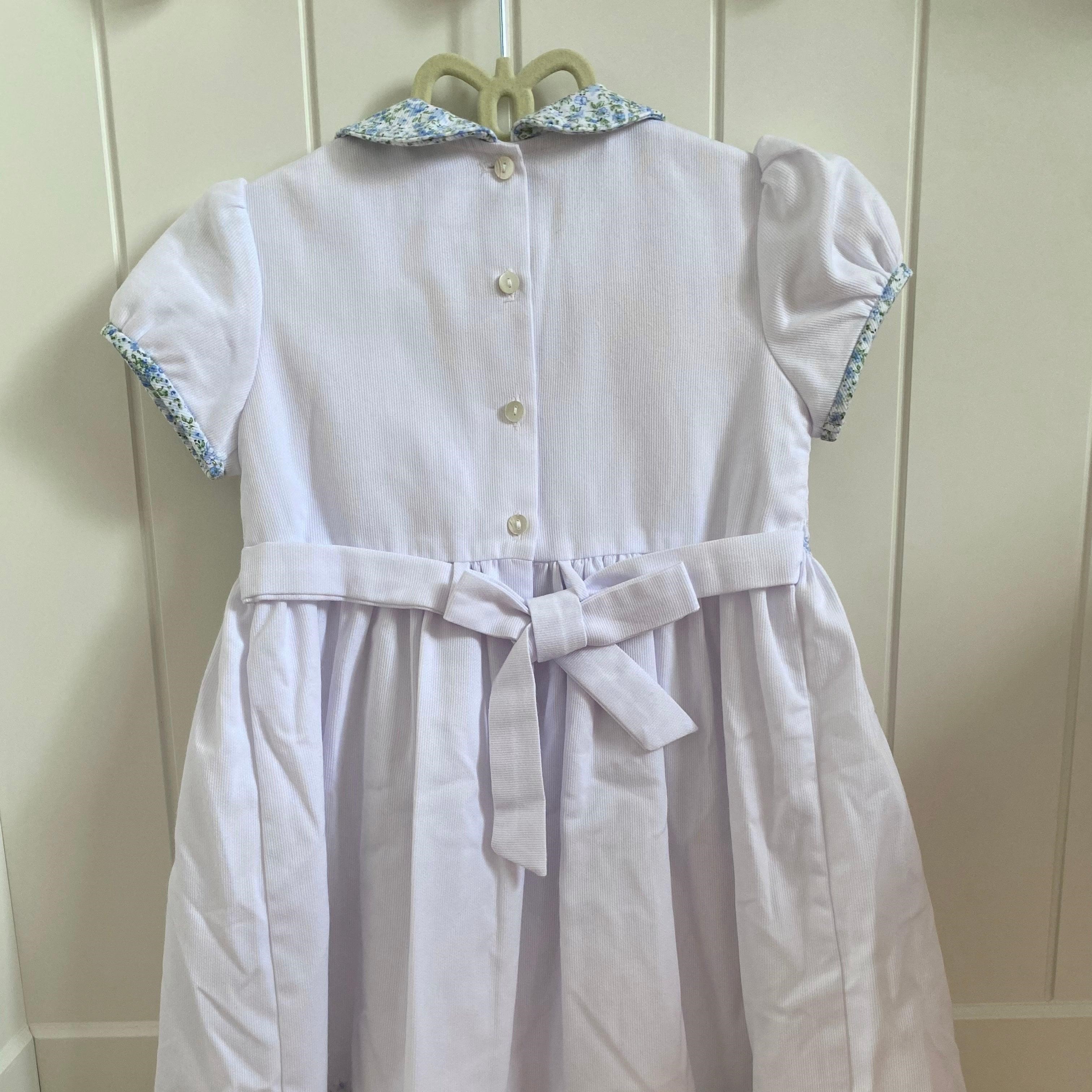 Sarah Louise print smocked dress