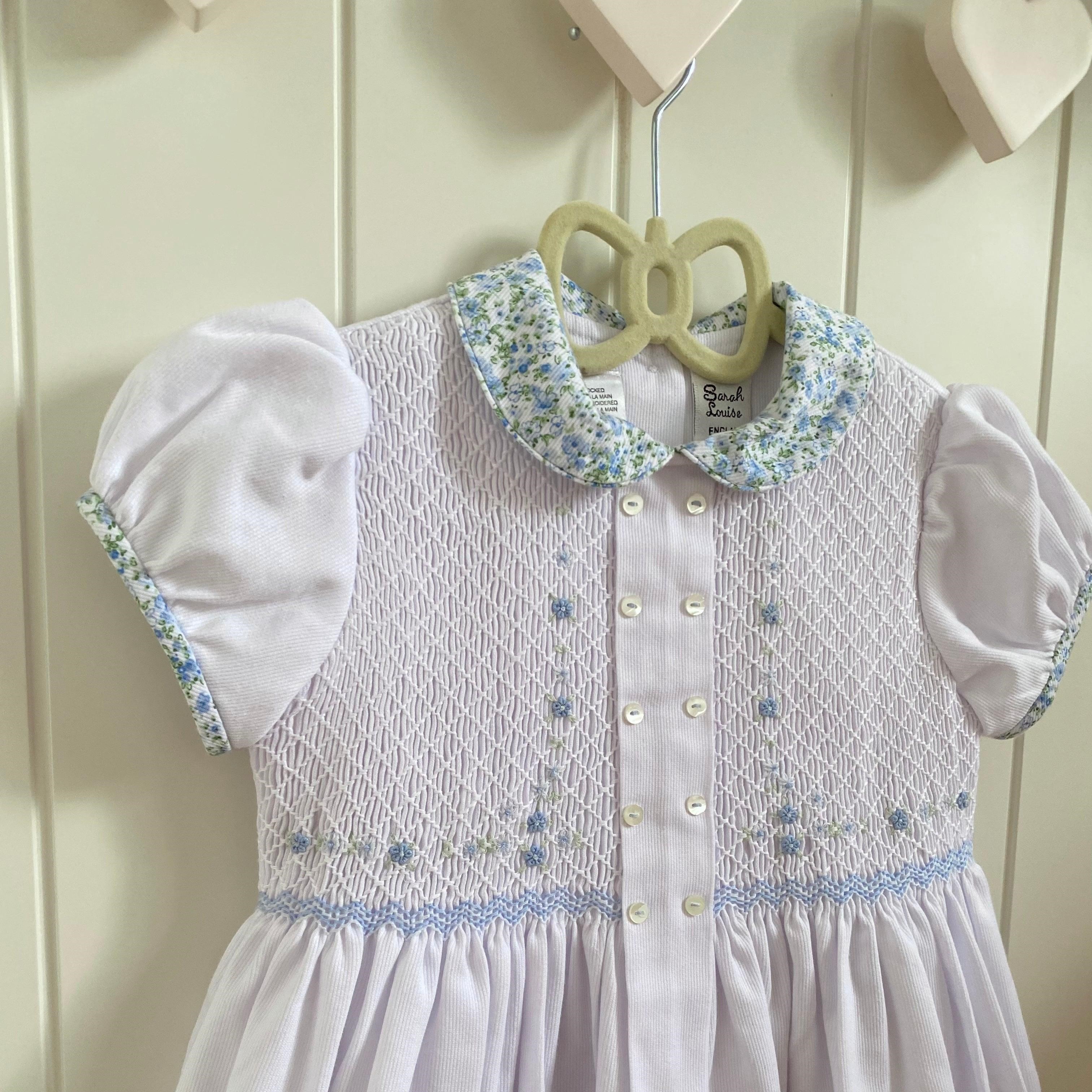 Sarah Louise print smocked dress