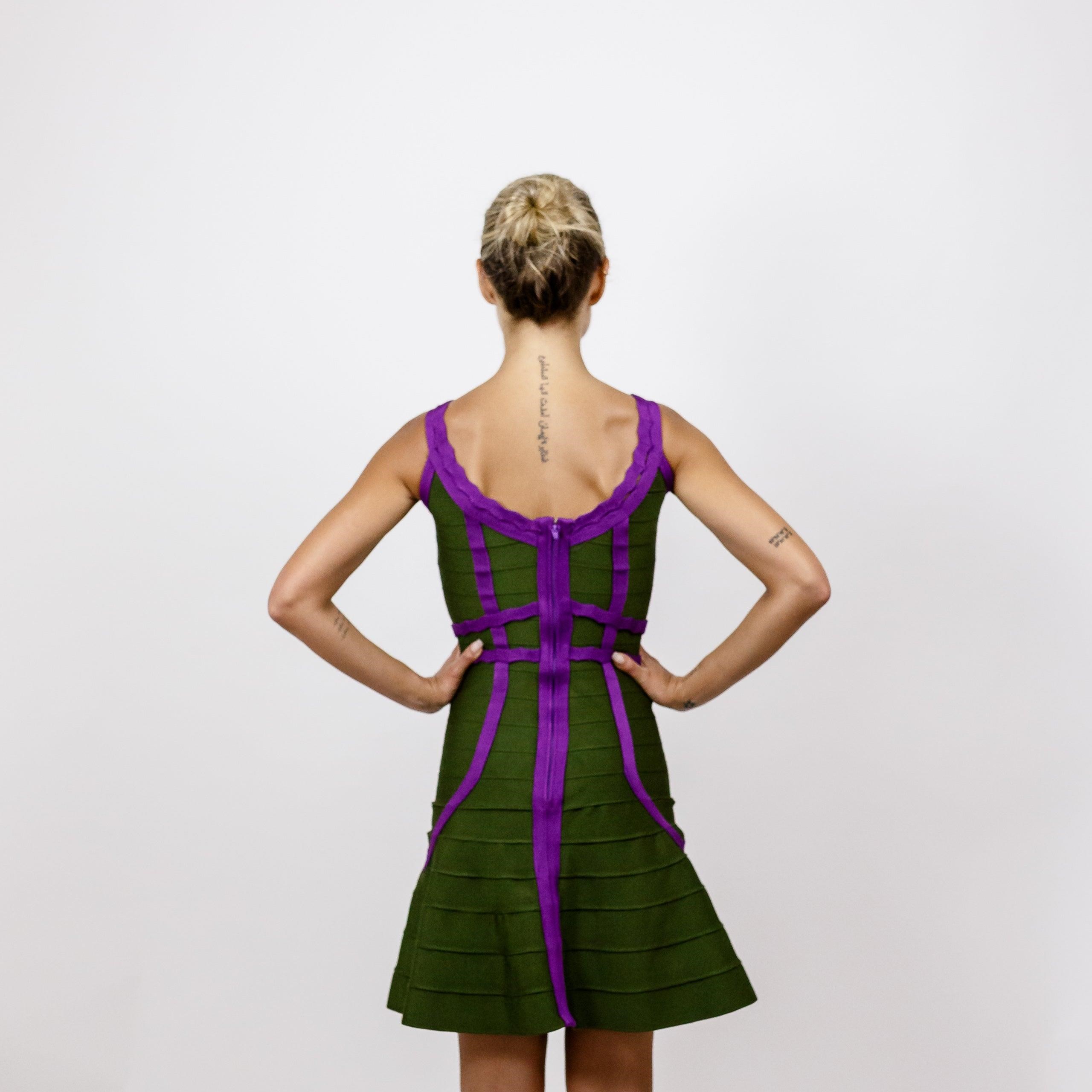 Vestido Lolitta Verde e Roxo