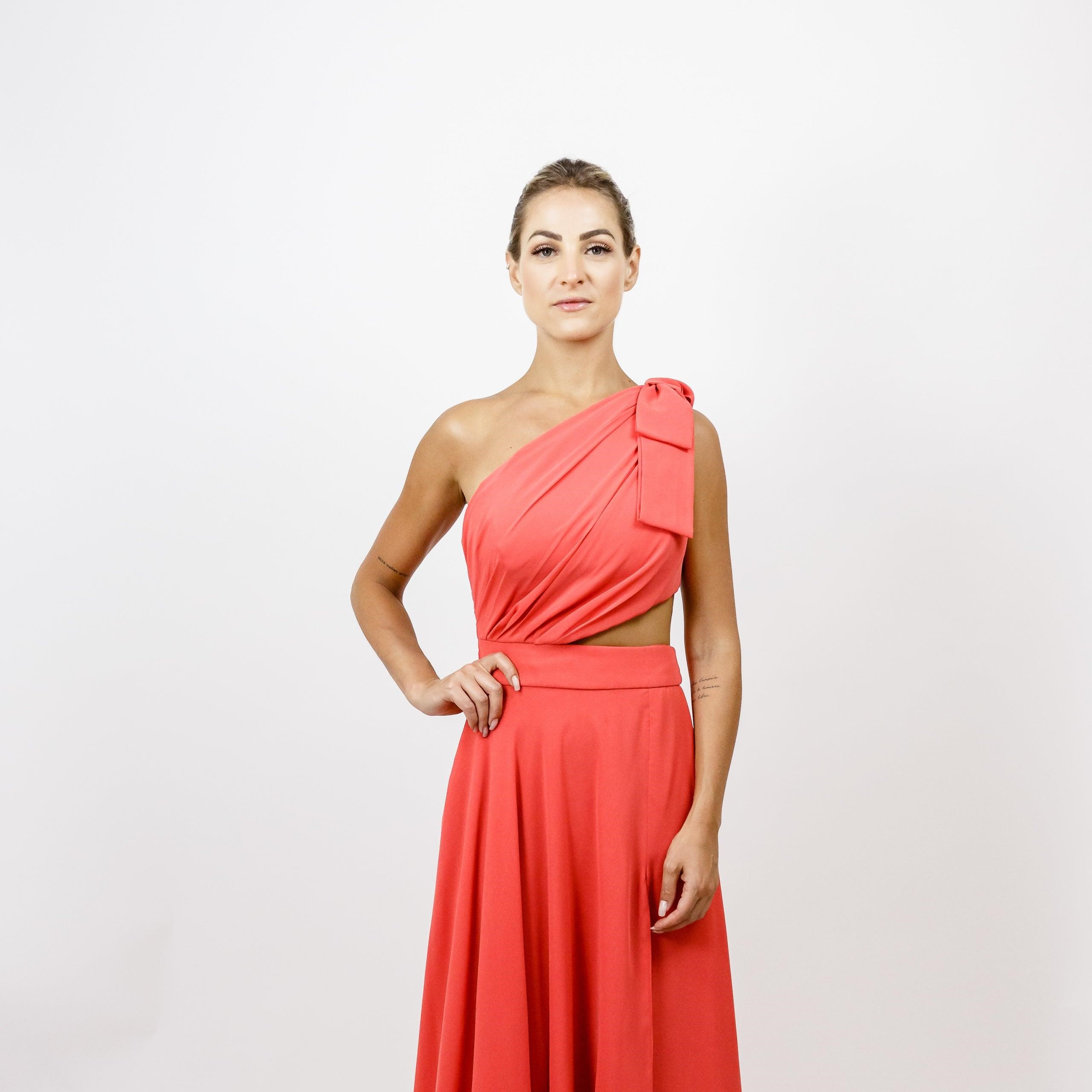 Vestido Coral Marcelo Quadros